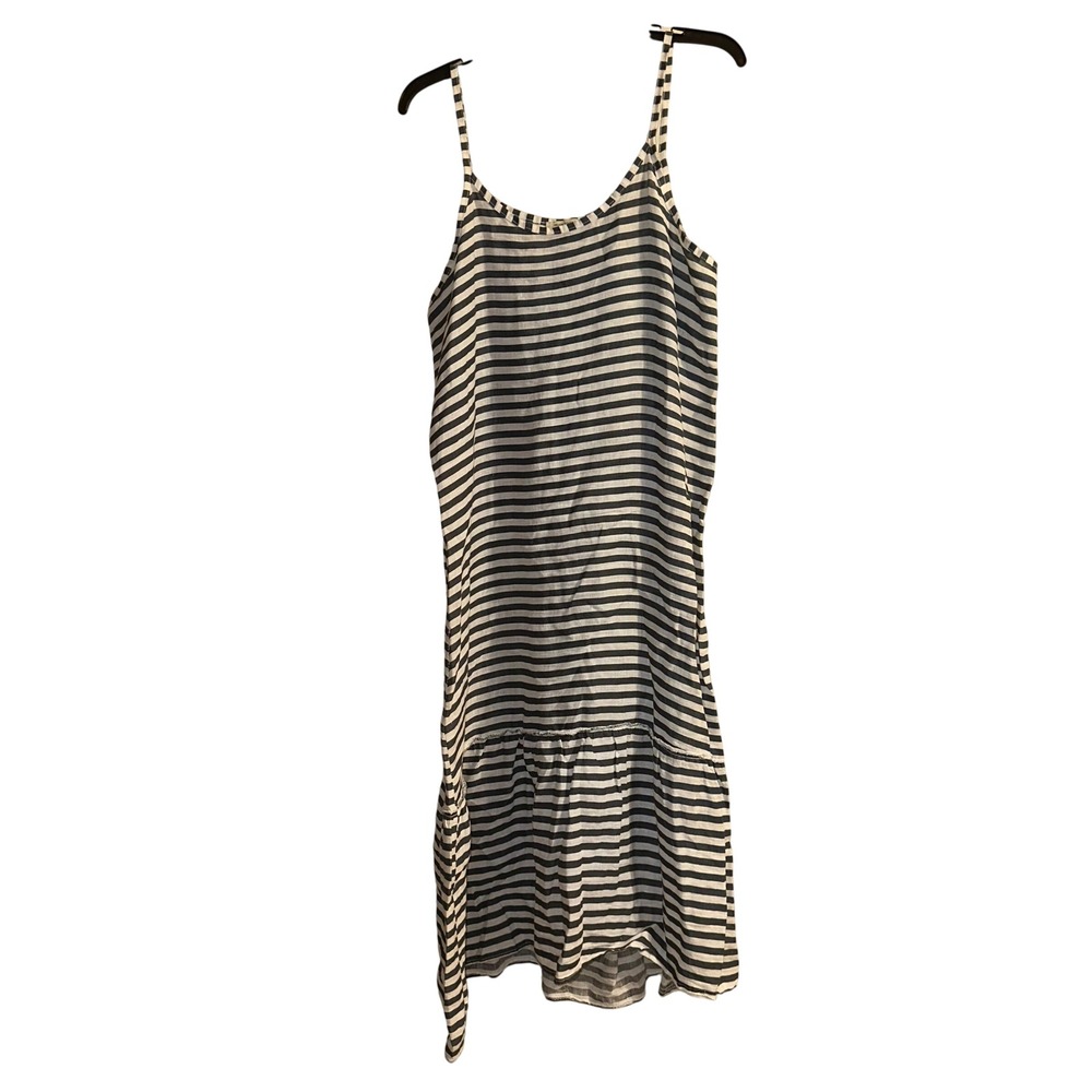 Francesca Bettini Linen Striped Dress Sleeveless Casual Made in Italy L